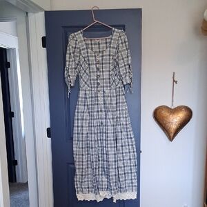 Plaid Button-Down Dress